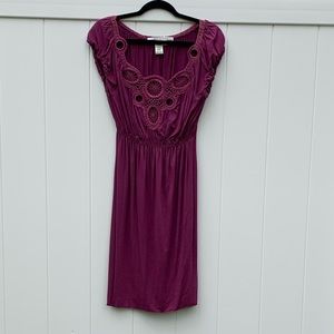 Max Studio Eggplant A-line dress